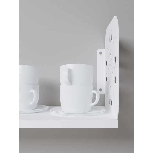 Полка навесная 22х70х22 см из ЛДСП Белая -
                                                        Фото 3